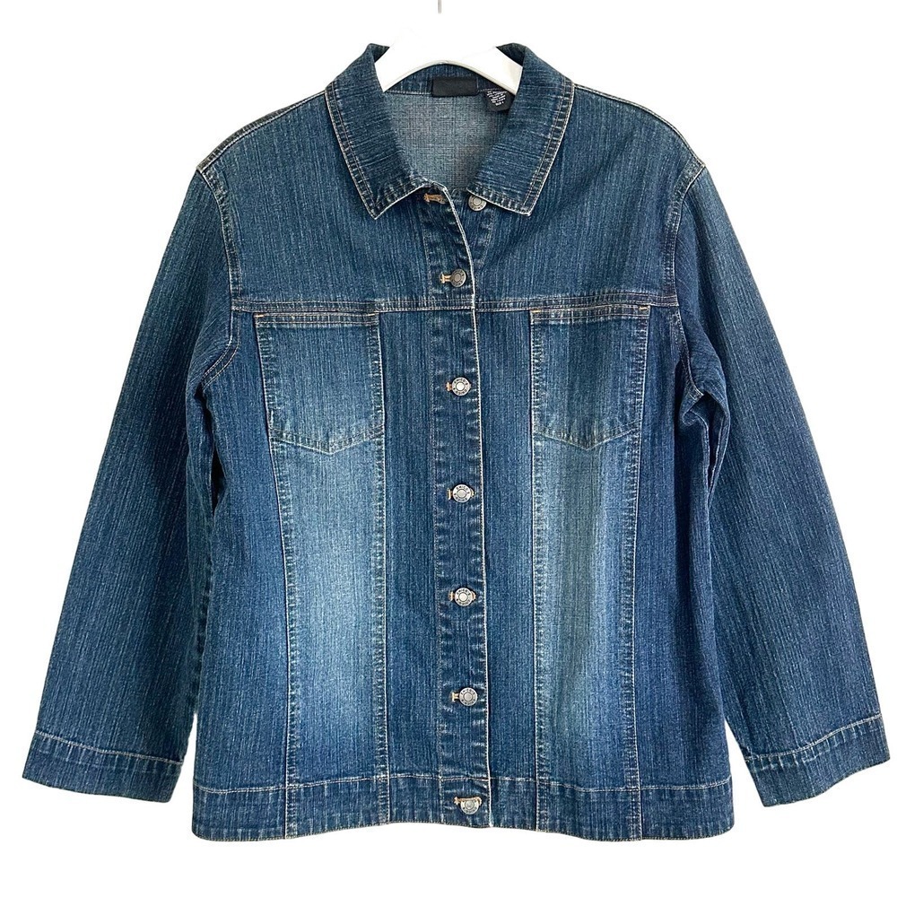 Chico Classic Blue Jean Denim Jacket Size 1 (S, 8) Pre-Loved